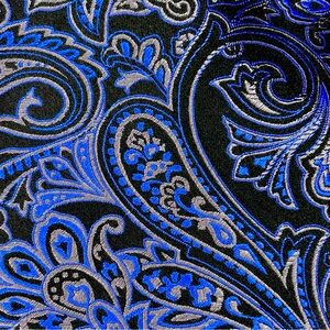 Croft & Barrow Black/Blue Paisley Silk Tie